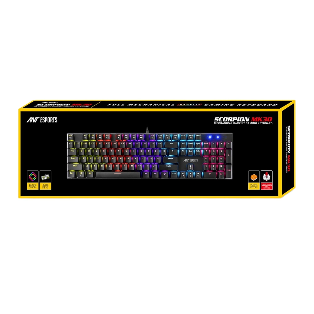 Ant Esports USB Mechanical Gaming RGB Keyboard (Scorpion MK30)